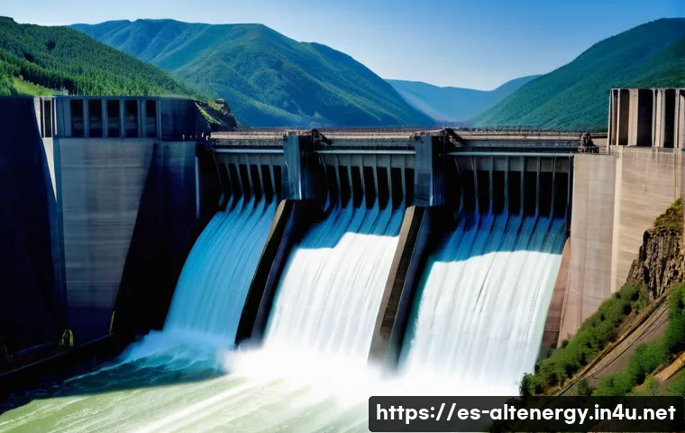 수력 발전 시스템 - **The Grandeur of Hydroelectric Power Generation**
A breathtaking, wide-angle shot of a colossal...