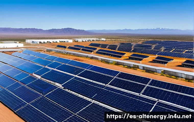 산업용 태양광 시스템 - A large industrial facility rooftop covered with high-efficiency monocrystalline solar panels gliste...